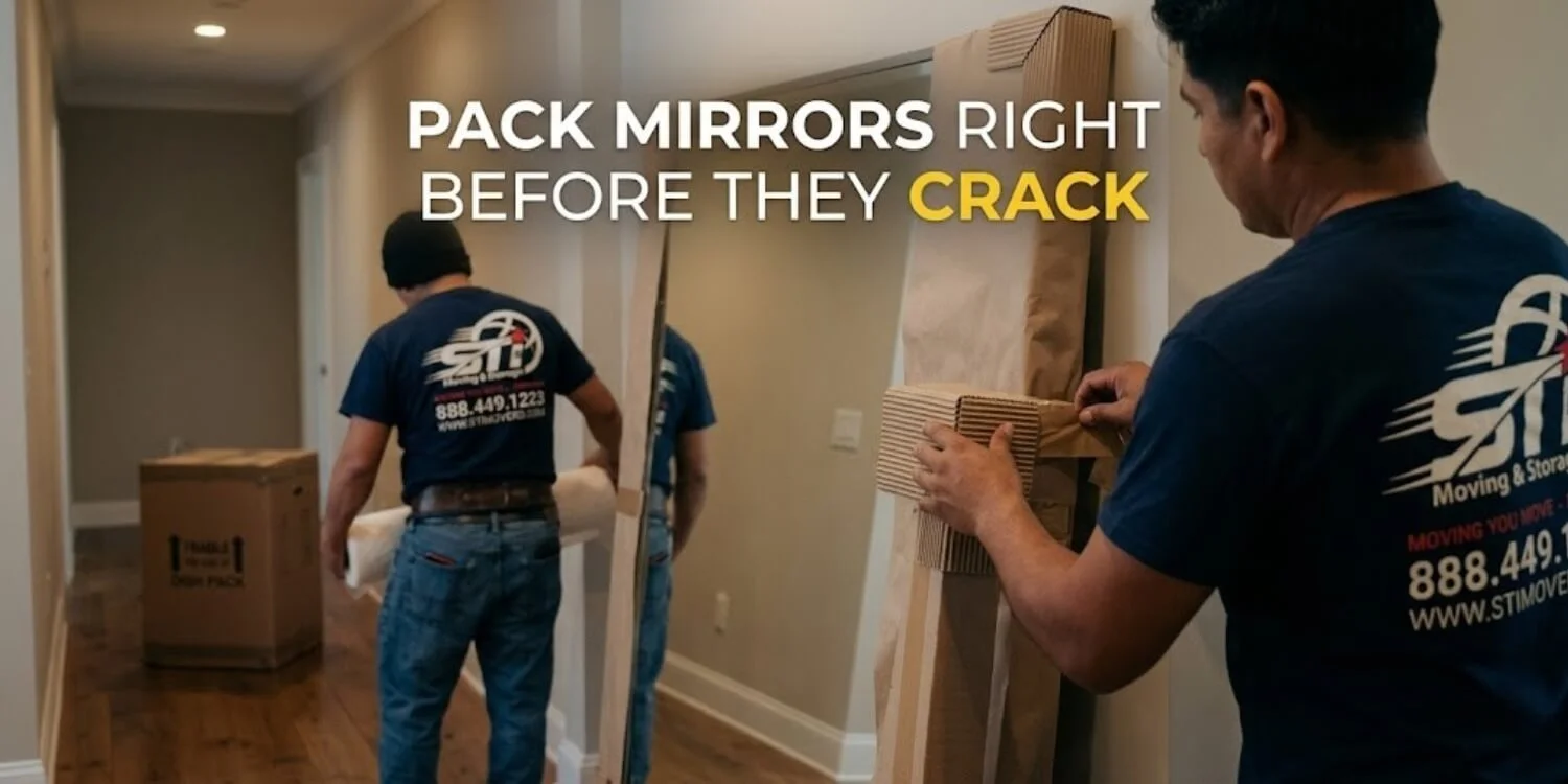 how to pack mirrors for moving
